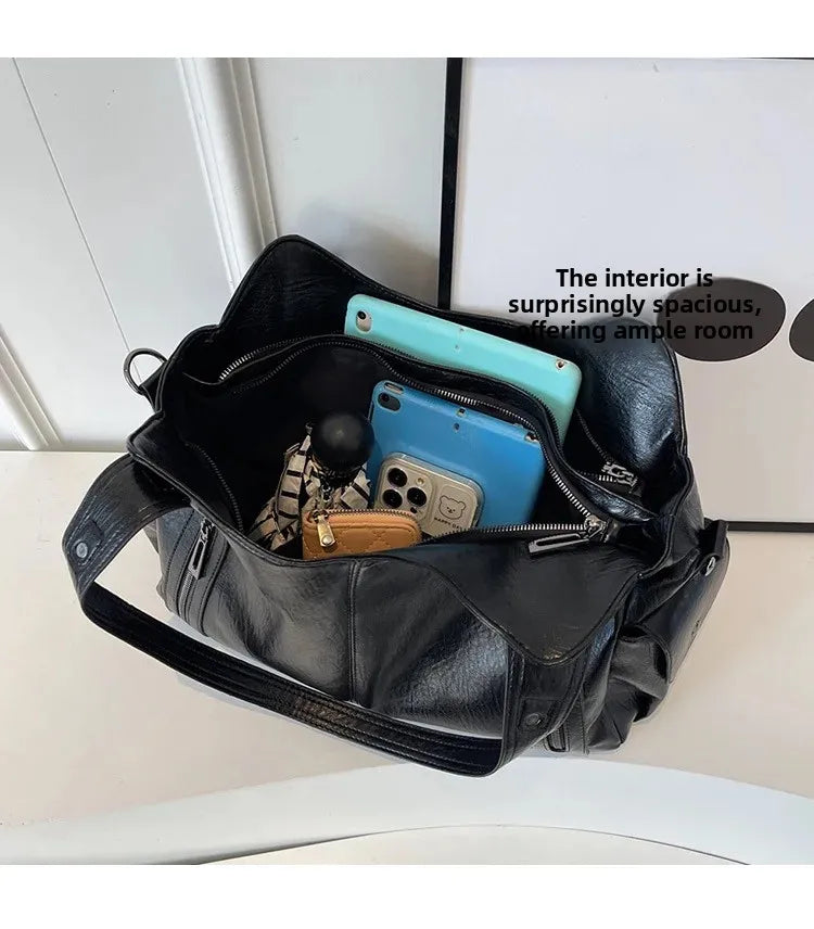 Soft Interior Shoulder Bag 2026 - High Quality Contrasting Color PU Handbag for Wome - JStorehub 