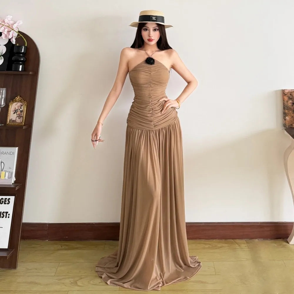Elegant Women Dresses: SylCue Pleated Maxi at Salman Store