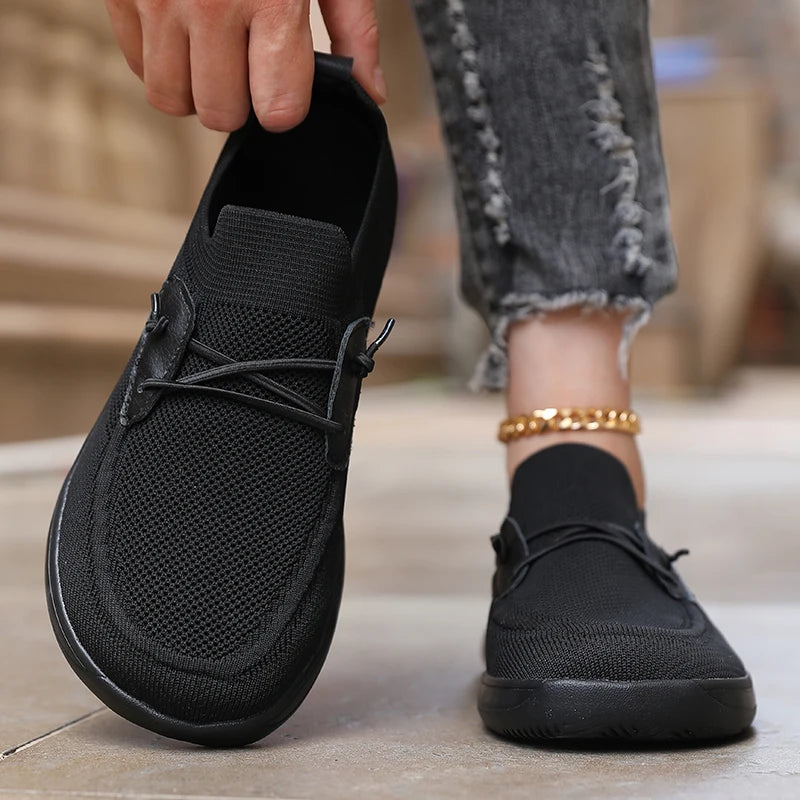 Women' Simple Wide Footed Sneakers Minimalist Mesh Comfortable Zero Drop Shoe New Breathable Fashionable Barefoot Sneakers Women