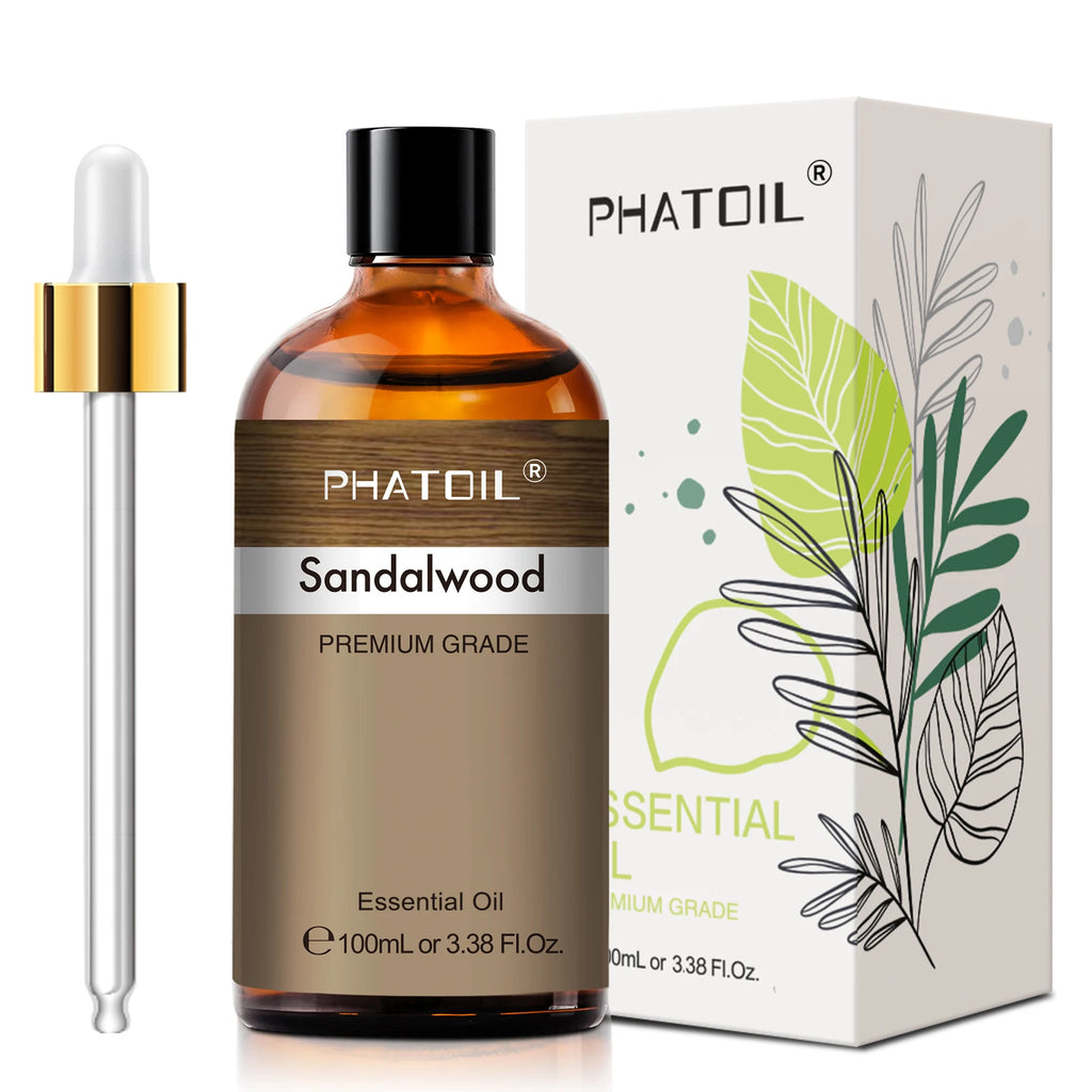 Phatoil 100ml Premium Essential Oil Set - Sandalwood Lavender Eucalyptus - JStorehub 