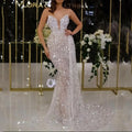 Silver Lace-Up Tank Dress for Women - Sexy V-Neck Sleeveless Summer Dress - JStorehub 