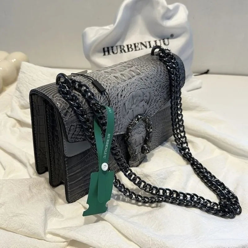 Crocodile Pattern Underarm Bag Dionysus Handbag Texture Niche - SalmanStore 