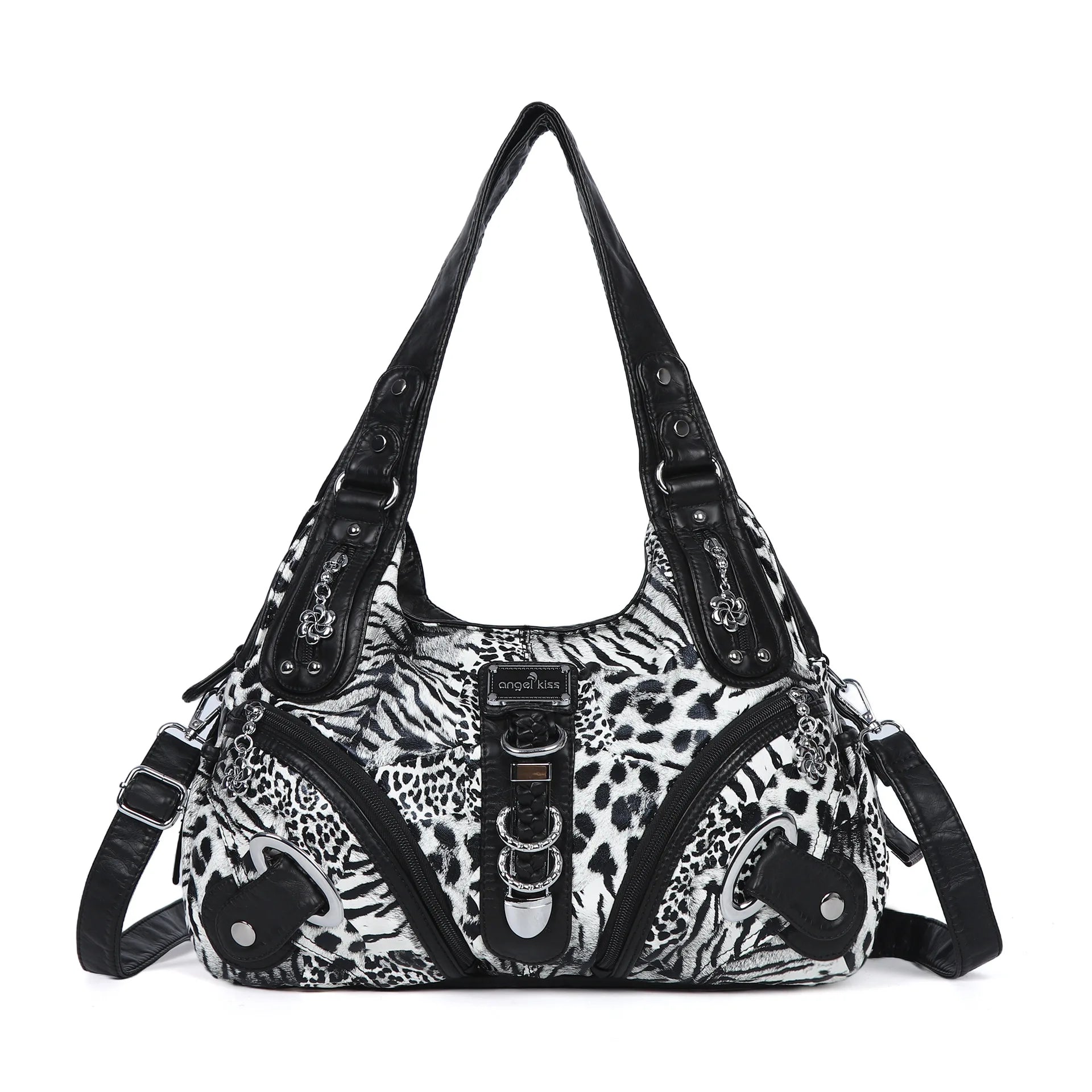 Leopard Print Handbag for Women - Fashionable Animal Print Shoulder Bag