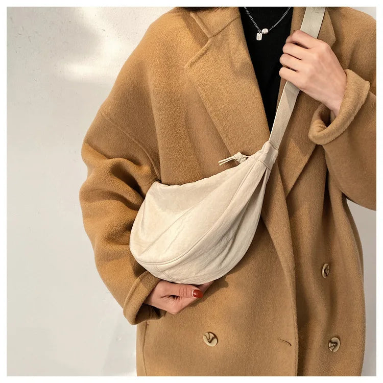 Casual Nylon Hobo Crossbody Bag for Women - Large Capacity Designer Shoulder
