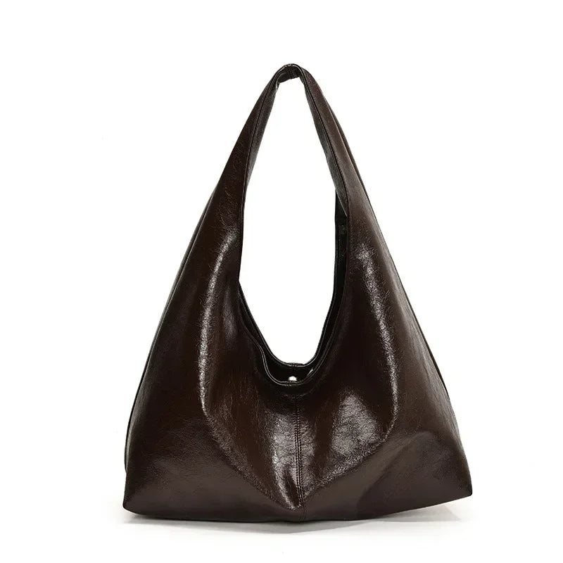 Big Black Shoulder Bag for Women - Large Hobo Soft Leather Crossbody Tote Bag