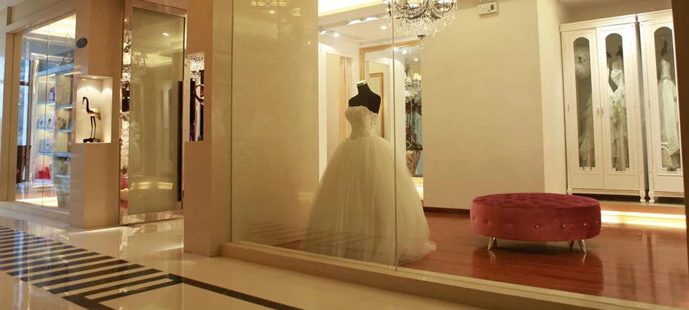 Elegant A-Line Wedding Dress with Detachable Long Sleeves - Backless Lace Applique Bridal Gown - JStorehub 