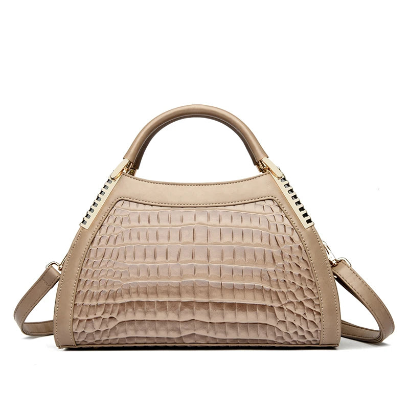 Alligator Patent Leather Shoulder Crossbody Bag for Women