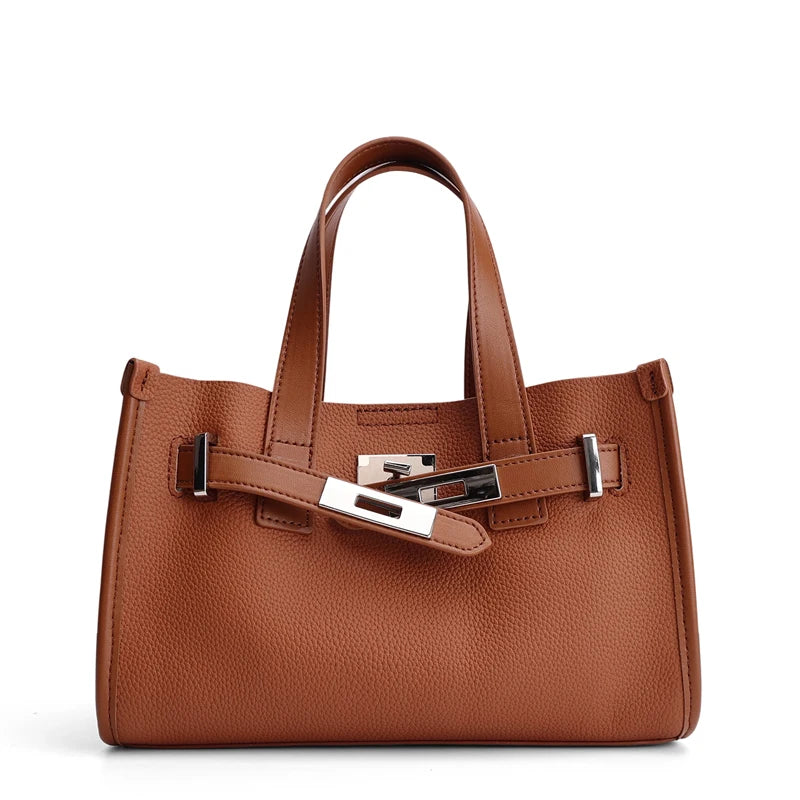 Cowhide Satchel Bag for Women 2026 - Mini Genuine Leather Crossbody Bag