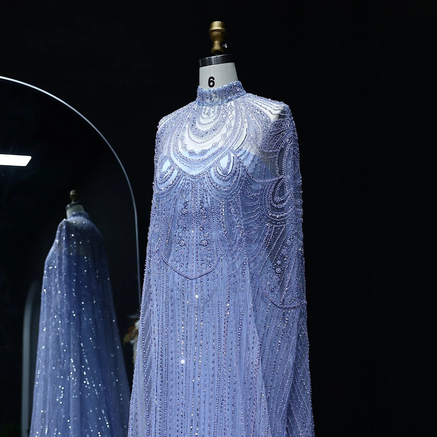 Customized Luxury Nude Caftan Prom Evening Dress - Elegant Party Gown - JStorehub 
