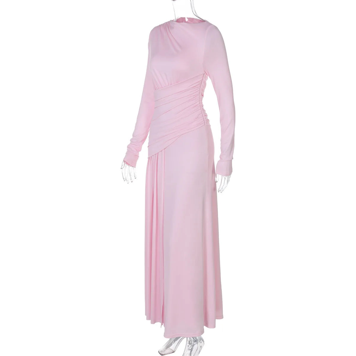 Elegant Women Dresses: Irregular Pleated Maxi Dress | Salman Store