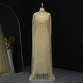 Customized Luxury Nude Caftan Prom Evening Dress - Elegant Party Gown