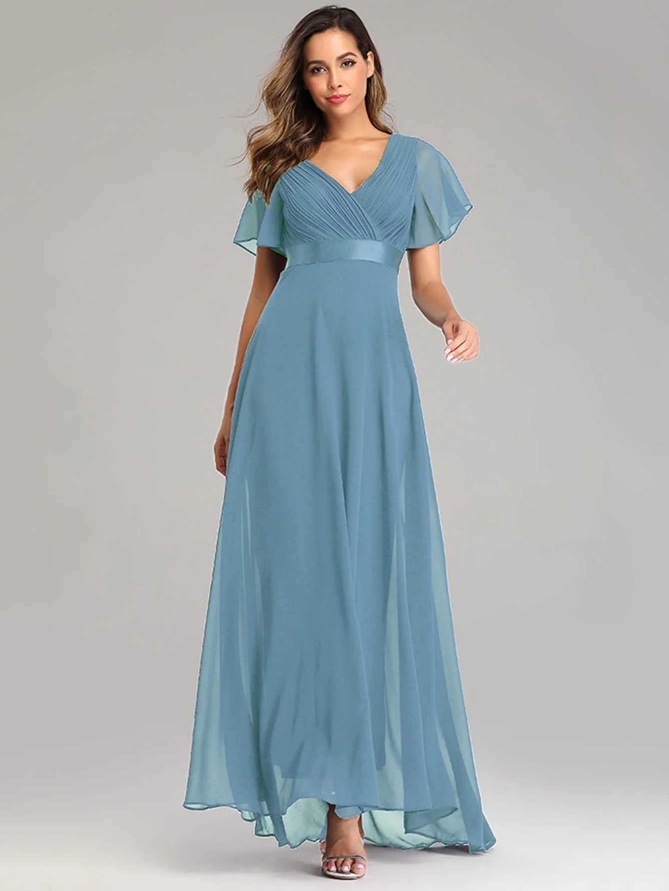 Sexy Pink Chiffon Tulle Maxi Summer Dress - Casual Vintage Long Party Gown