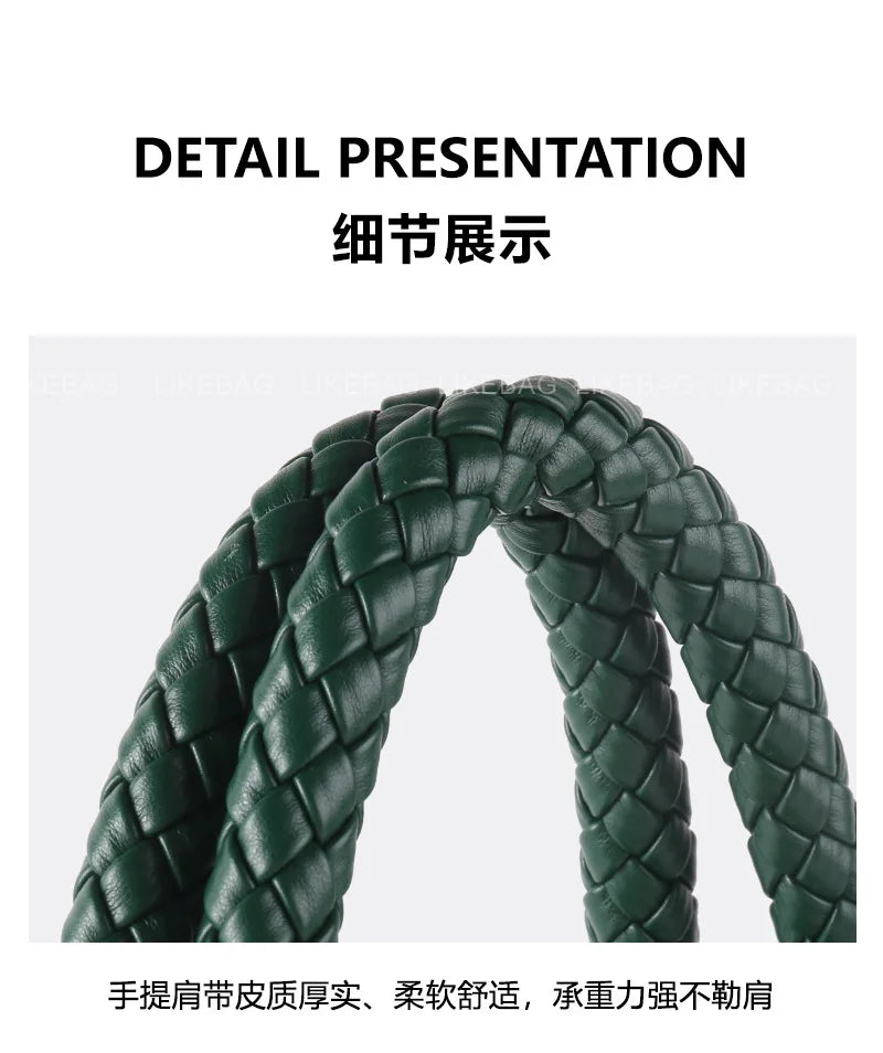 Woven Bag Women PU Leather Single Shoulder Bag - SalmanStore 