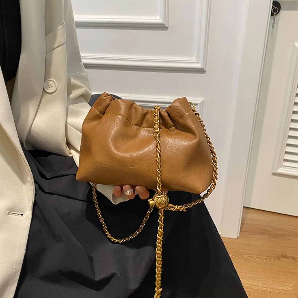 Women's chain shoulder bag PU leather crossbody bag handbag - SalmanStore 