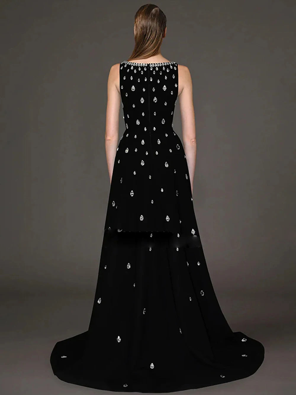 Women Dresses: Modphy Black Diamond Camisole Dress - Salman Store