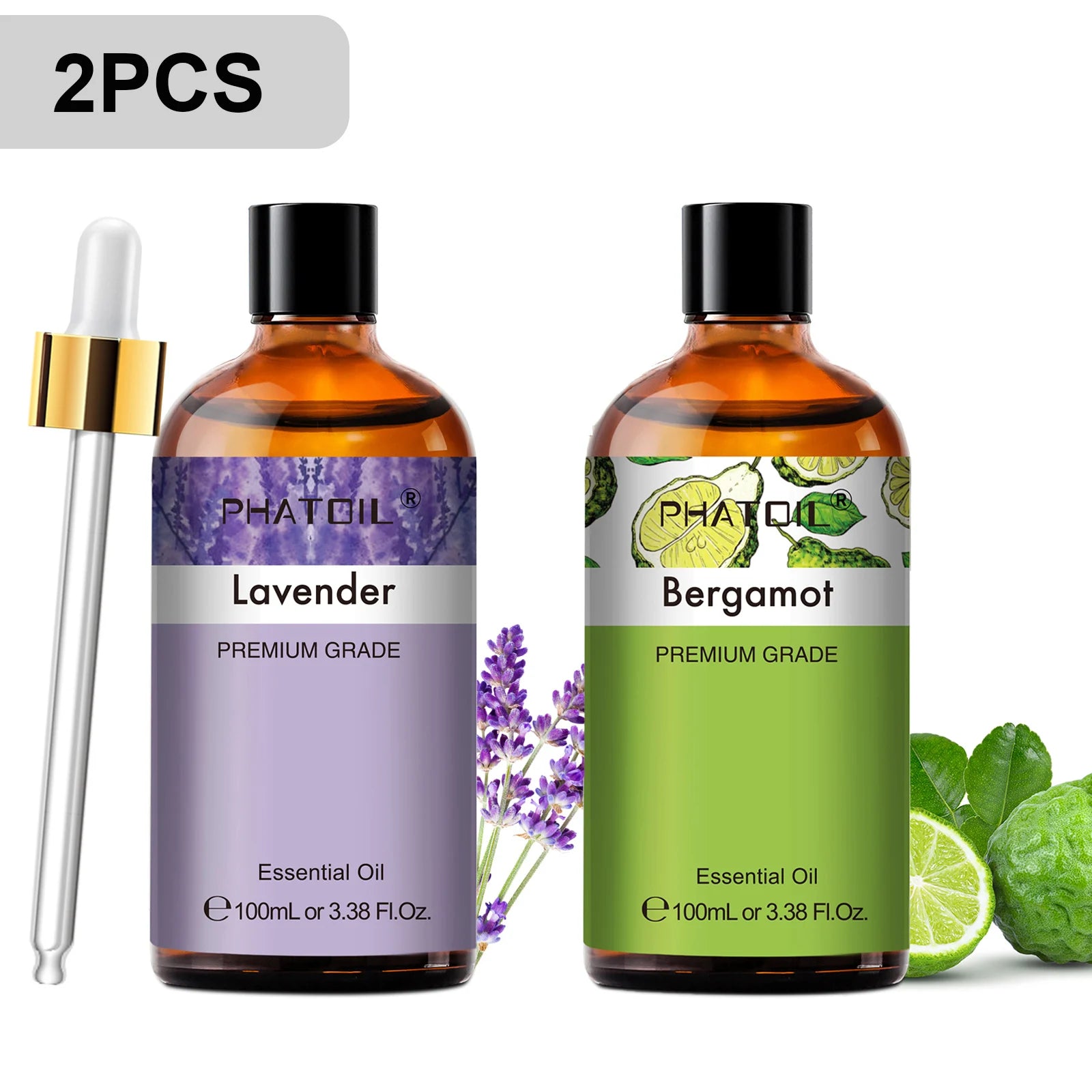 Phatoil 100ml Premium Essential Oil Set - Sandalwood Lavender Eucalyptus - JStorehub 