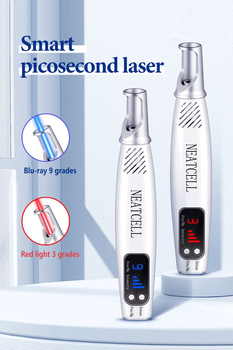 Picosecond Laser Pen for Scar Removal - Blue Light Therapy Mole Freckle Remover - JStorehub 