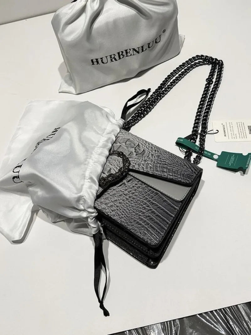 Crocodile Pattern Underarm Bag Dionysus Handbag Texture Niche - SalmanStore 