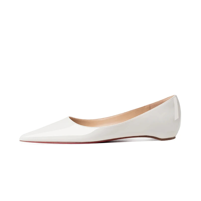 Women's Luxury Leather Flat Shoes - Elegant Comfortable Daily Flats
