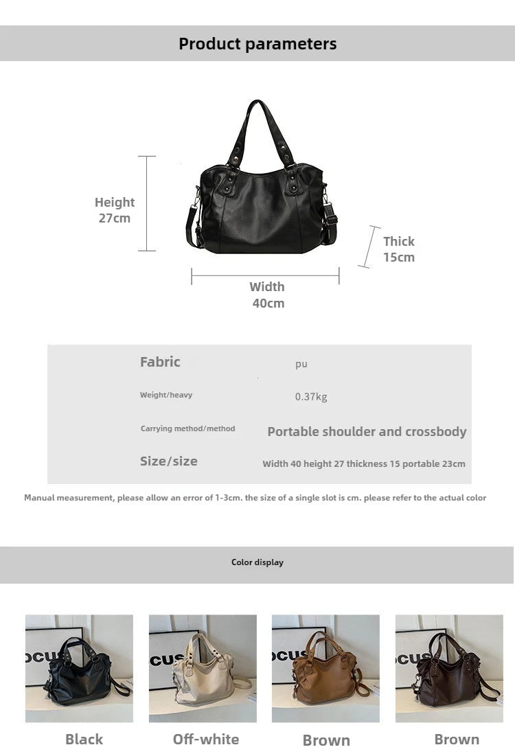 Soft Interior Shoulder Bag 2026 - High Quality Contrasting Color PU Handbag for Wome