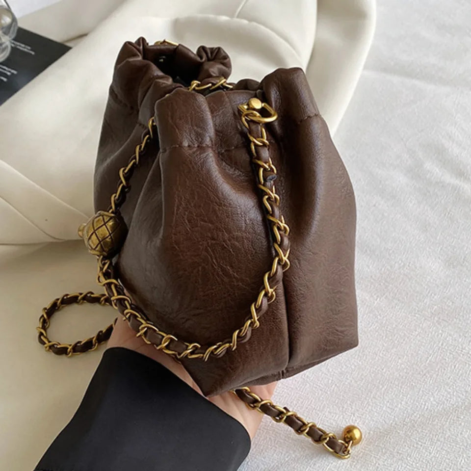 Women's chain shoulder bag PU leather crossbody bag handbag - SalmanStore 
