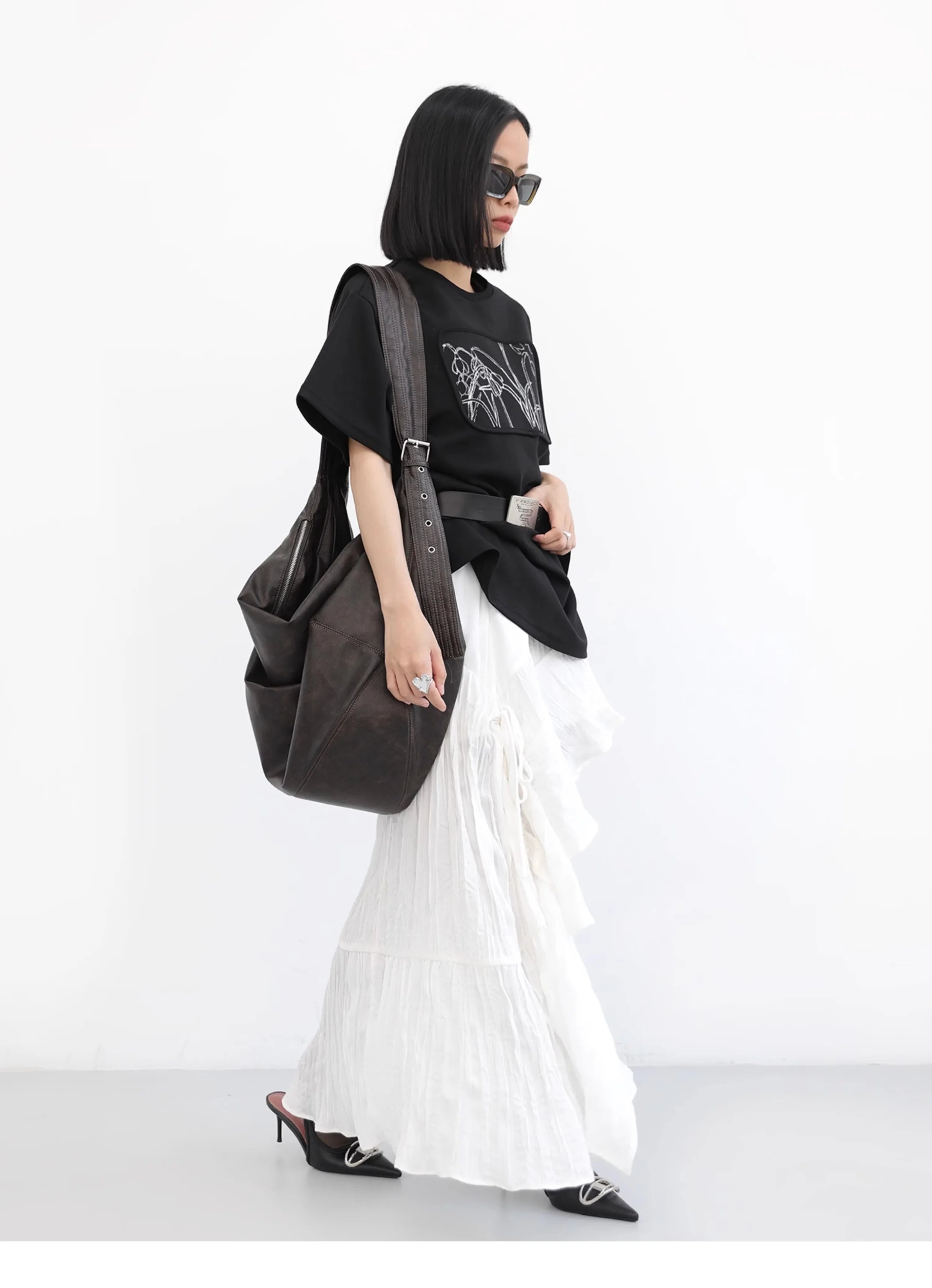Retro Pleated Large Capacity Shoulder Bag for Women - Versatile Crossbody Bag - JStorehub 