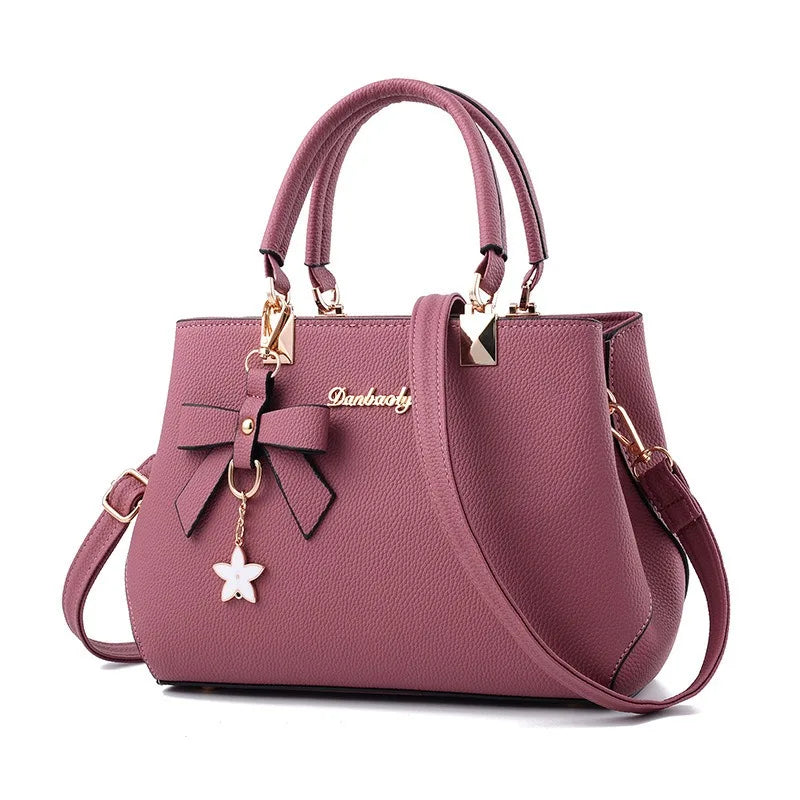 Korean Trendy Bow Shoulder Bag - Large Capacity Messenger Bag for Women - JStorehub 