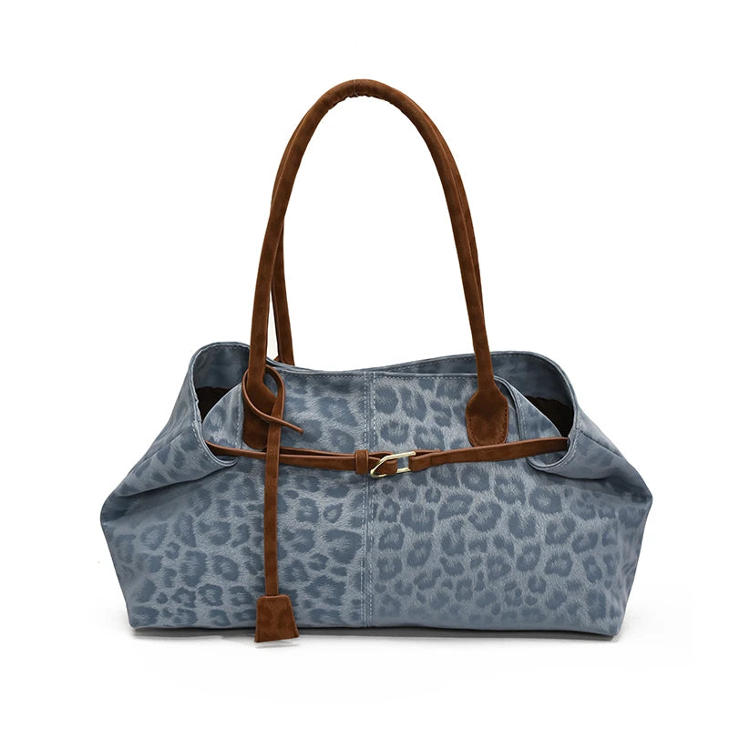 Leopard PU Leather Shoulder Bag for Women - 2026 Luxury Trend Tote Handbag - JStorehub 