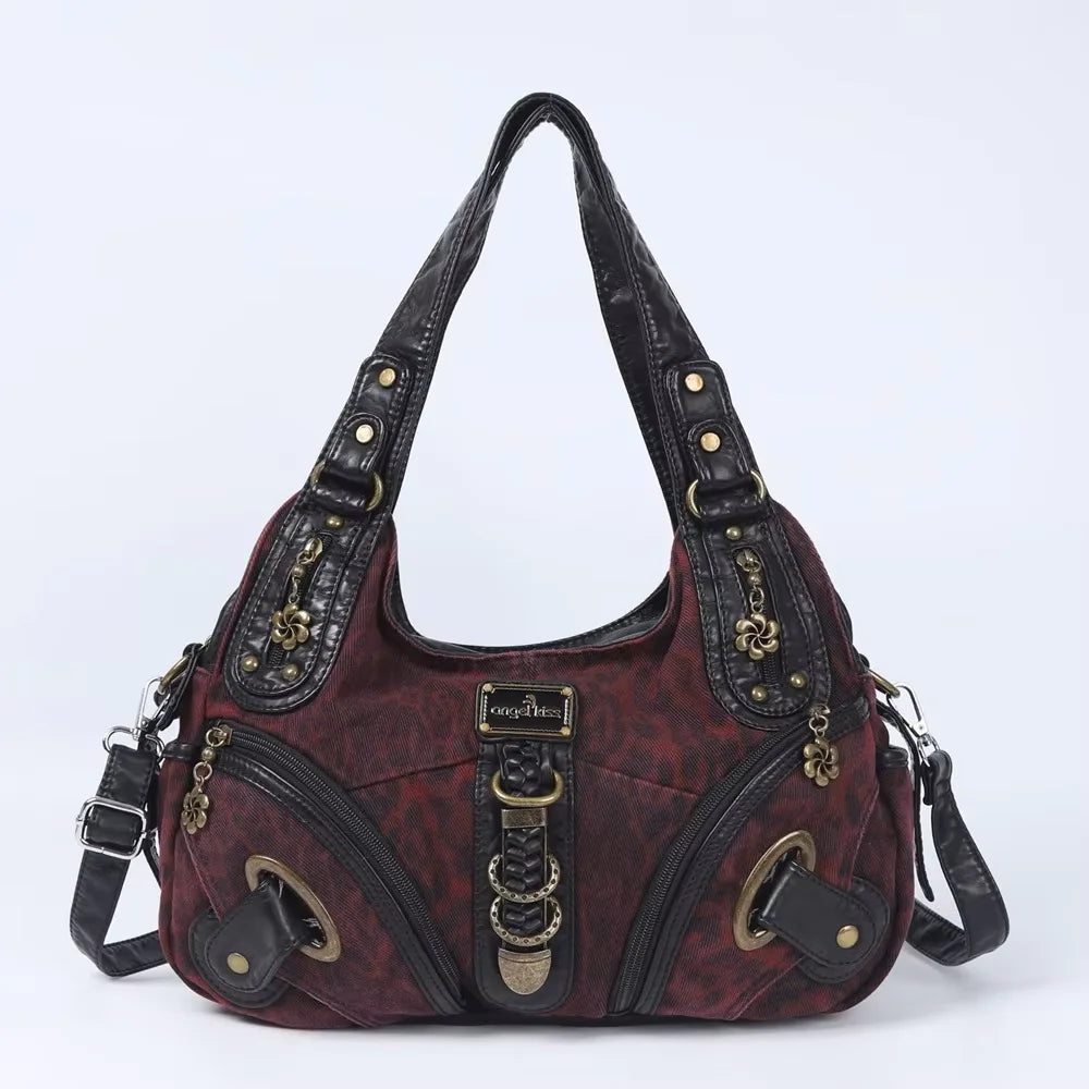 Vingtae Women Handbags Leopard Bag Top-handle Handbag Fashion - SalmanStore 