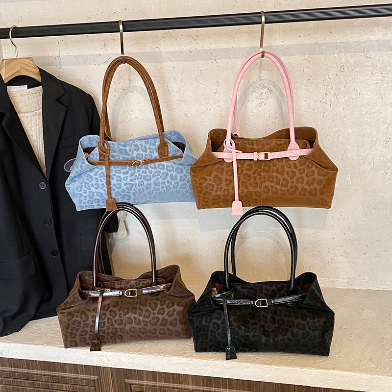 Leopard PU Leather Shoulder Bag for Women - 2026 Luxury Trend Tote Handbag - JStorehub 