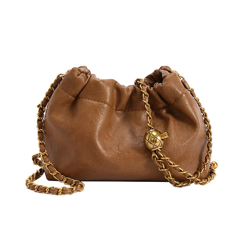 Women's chain shoulder bag PU leather crossbody bag handbag - SalmanStore 