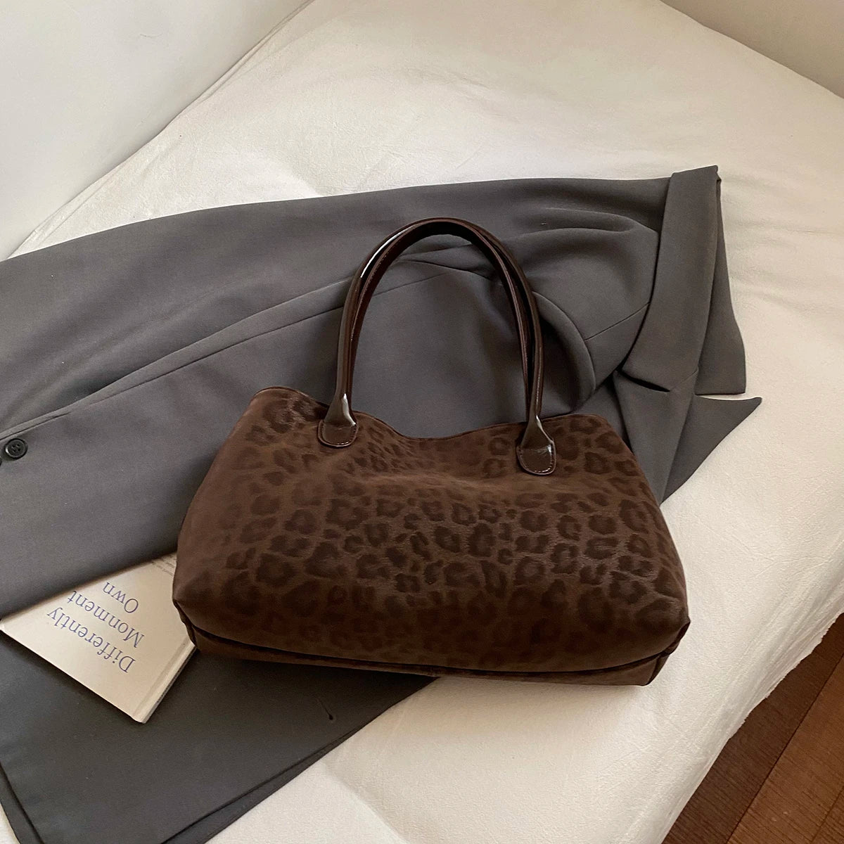 Leopard PU Leather Shoulder Bag for Women - 2026 Luxury Trend Tote Handbag - JStorehub 