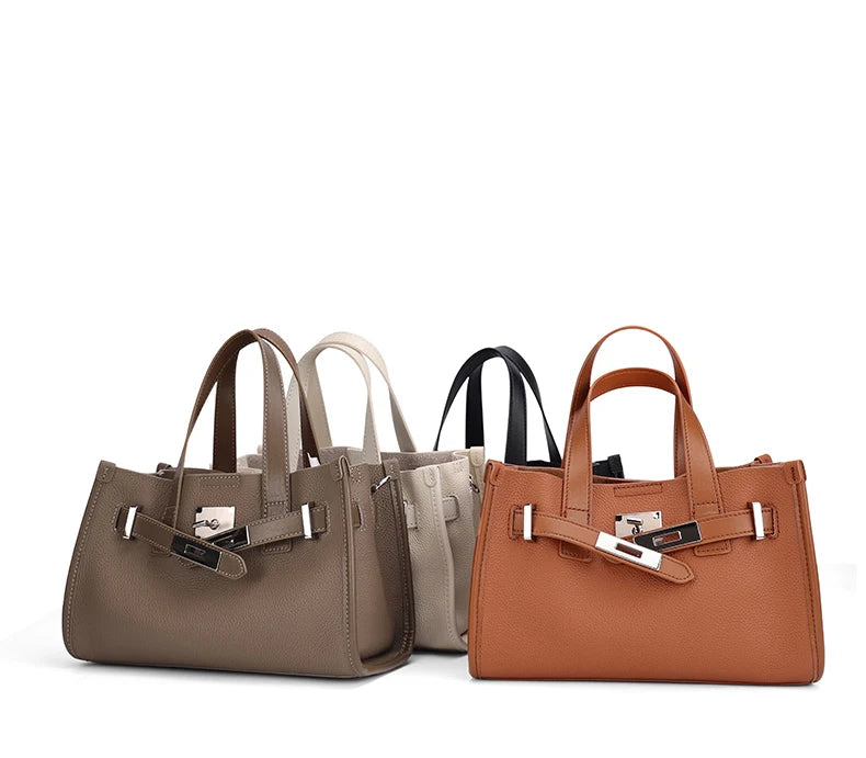 Cowhide Satchel Bag for Women 2026 - Mini Genuine Leather Crossbody Bag - JStorehub 