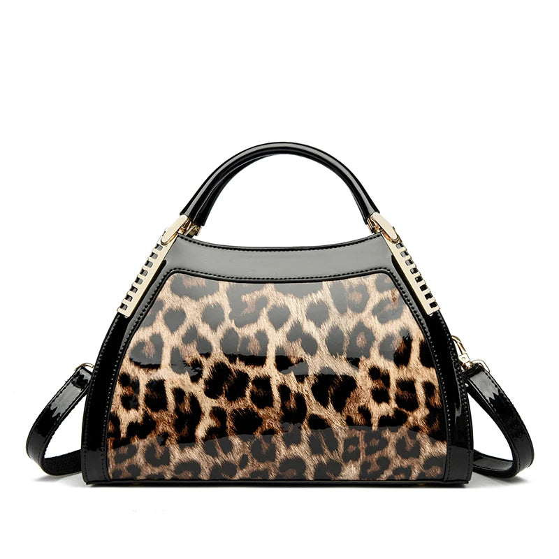Alligator Patent Leather Shoulder Crossbody Bag for Women