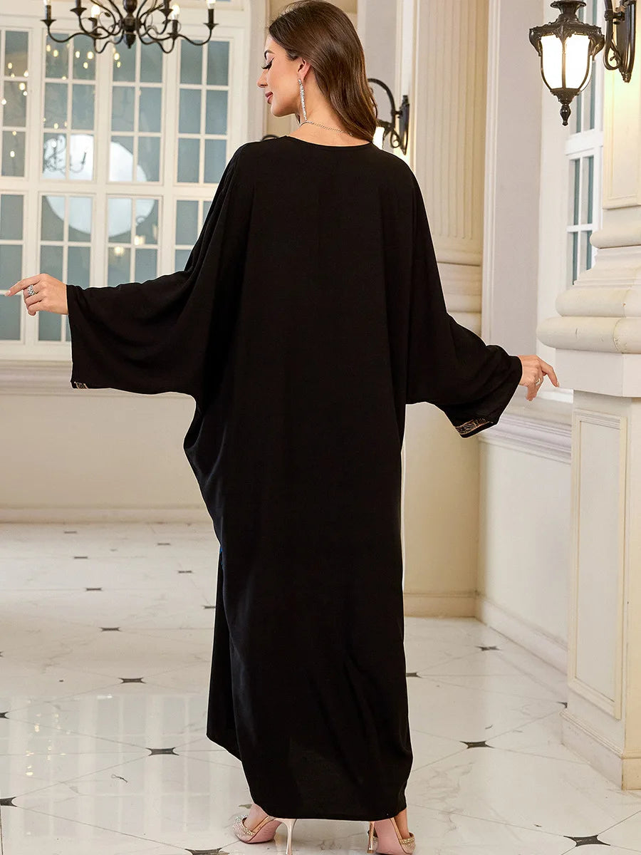 Women Embroidered Long Caftans Plus Size Kaftan Dresses Beach Bathing Suit Cover up moomoo Dress Moroccan Robe