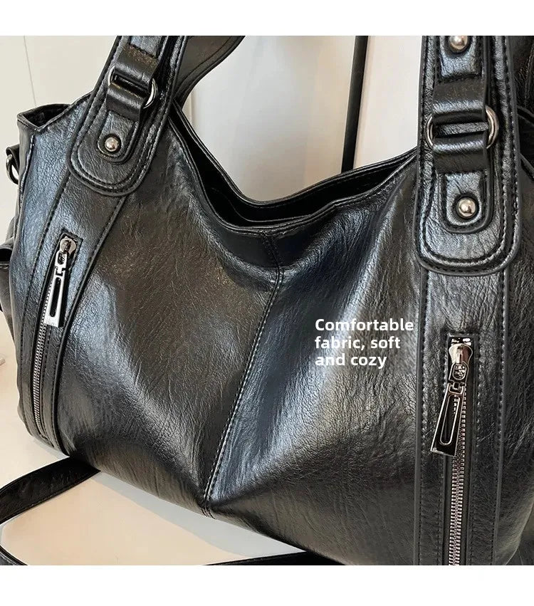 Soft Interior Shoulder Bag 2026 - High Quality Contrasting Color PU Handbag for Wome - JStorehub 