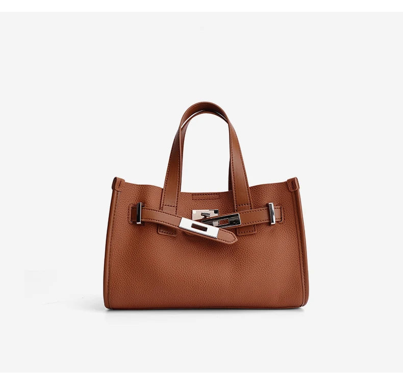 Cowhide Satchel Bag for Women 2026 - Mini Genuine Leather Crossbody Bag