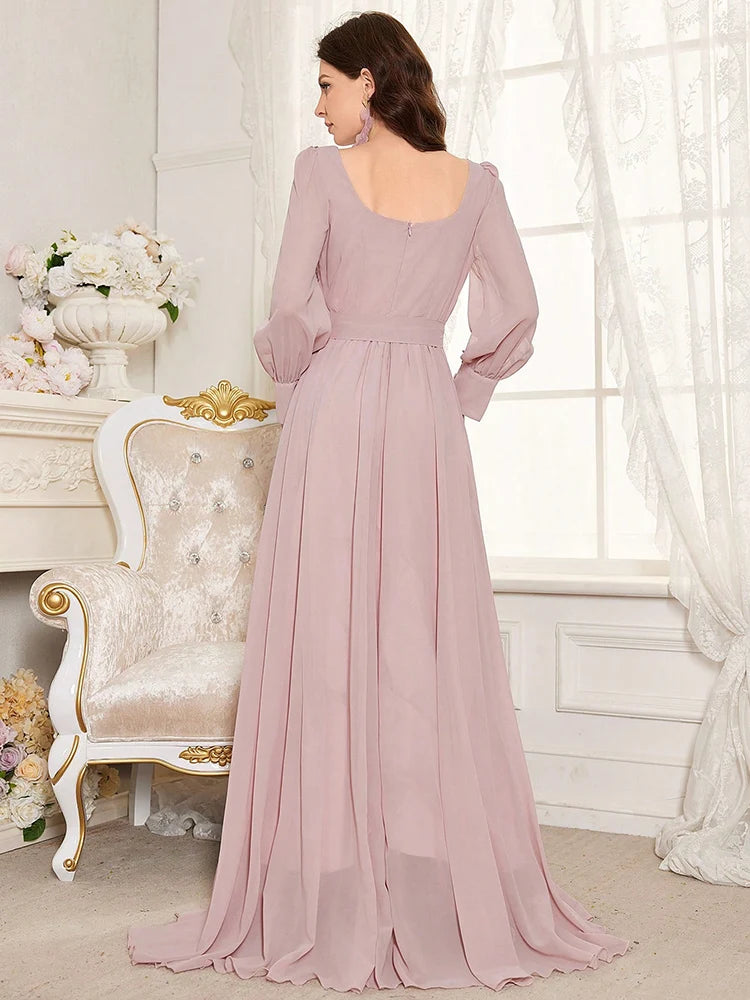 Luxury Formal Evening Bridesmaid Dress - Sweetheart Neckline Beaded Waist with Pearl Detailing - JStorehub 