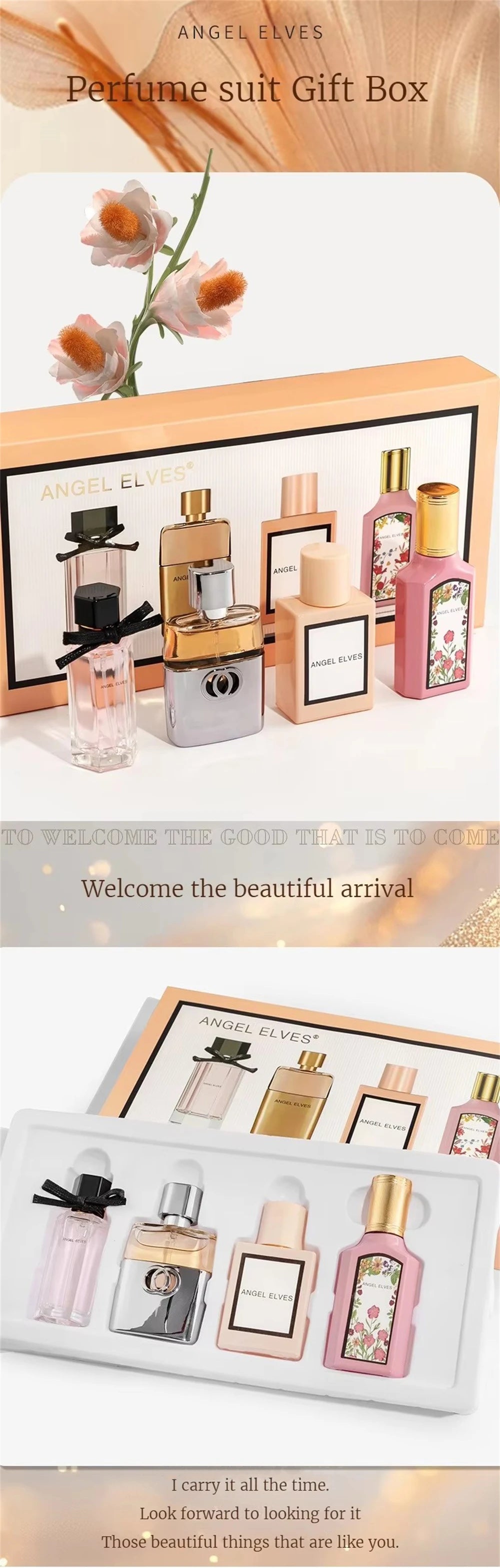 4pcs Floral Perfume Gift Set for Women - 120ml Long Lasting Spray - JStorehub 