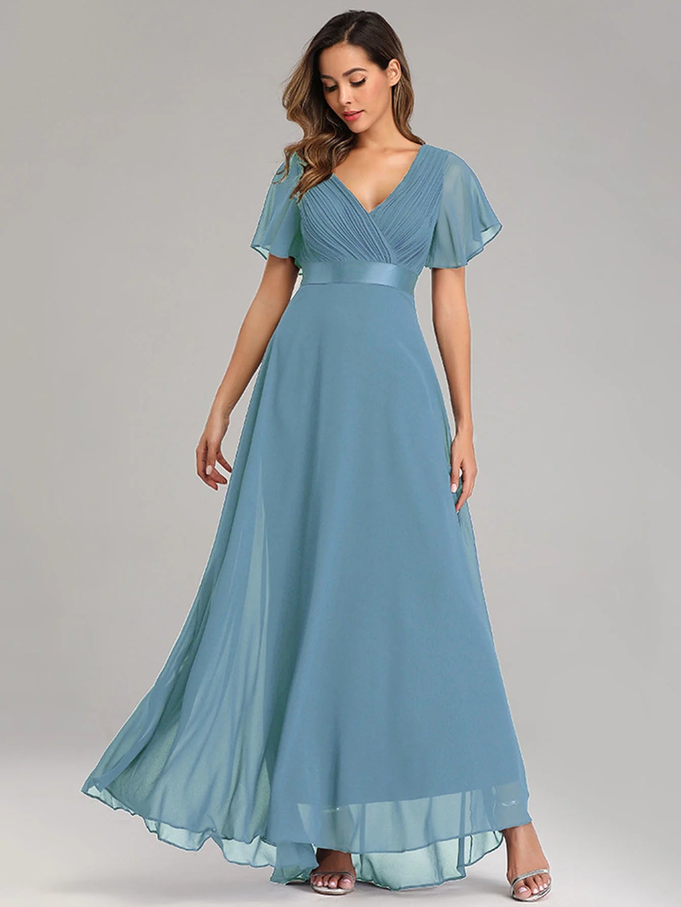 Sexy Pink Chiffon Tulle Maxi Summer Dress - Casual Vintage Long Party Gown