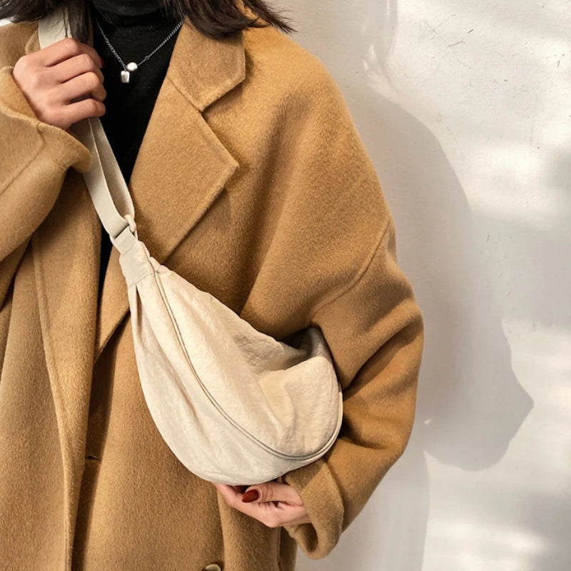 Casual Nylon Hobo Crossbody Bag for Women - Large Capacity Designer Shoulder - JStorehub 