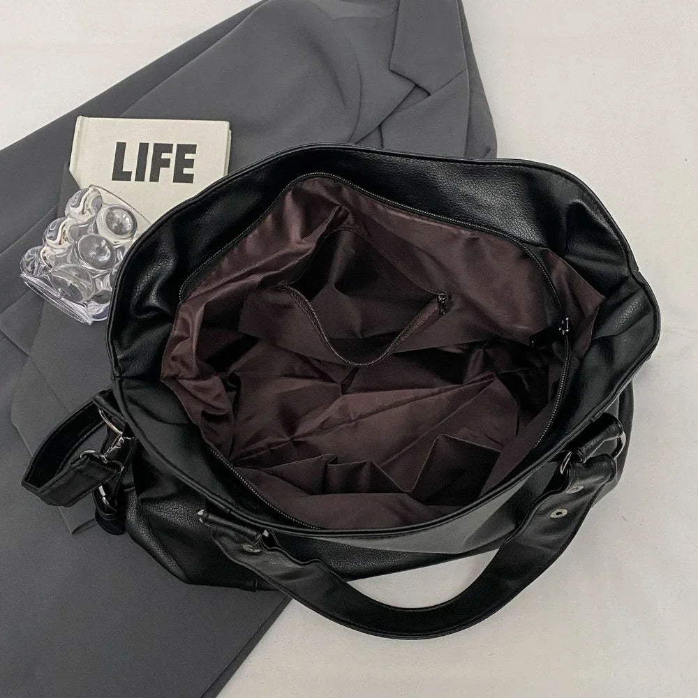 Soft Interior Shoulder Bag 2026 - High Quality Contrasting Color PU Handbag for Wome