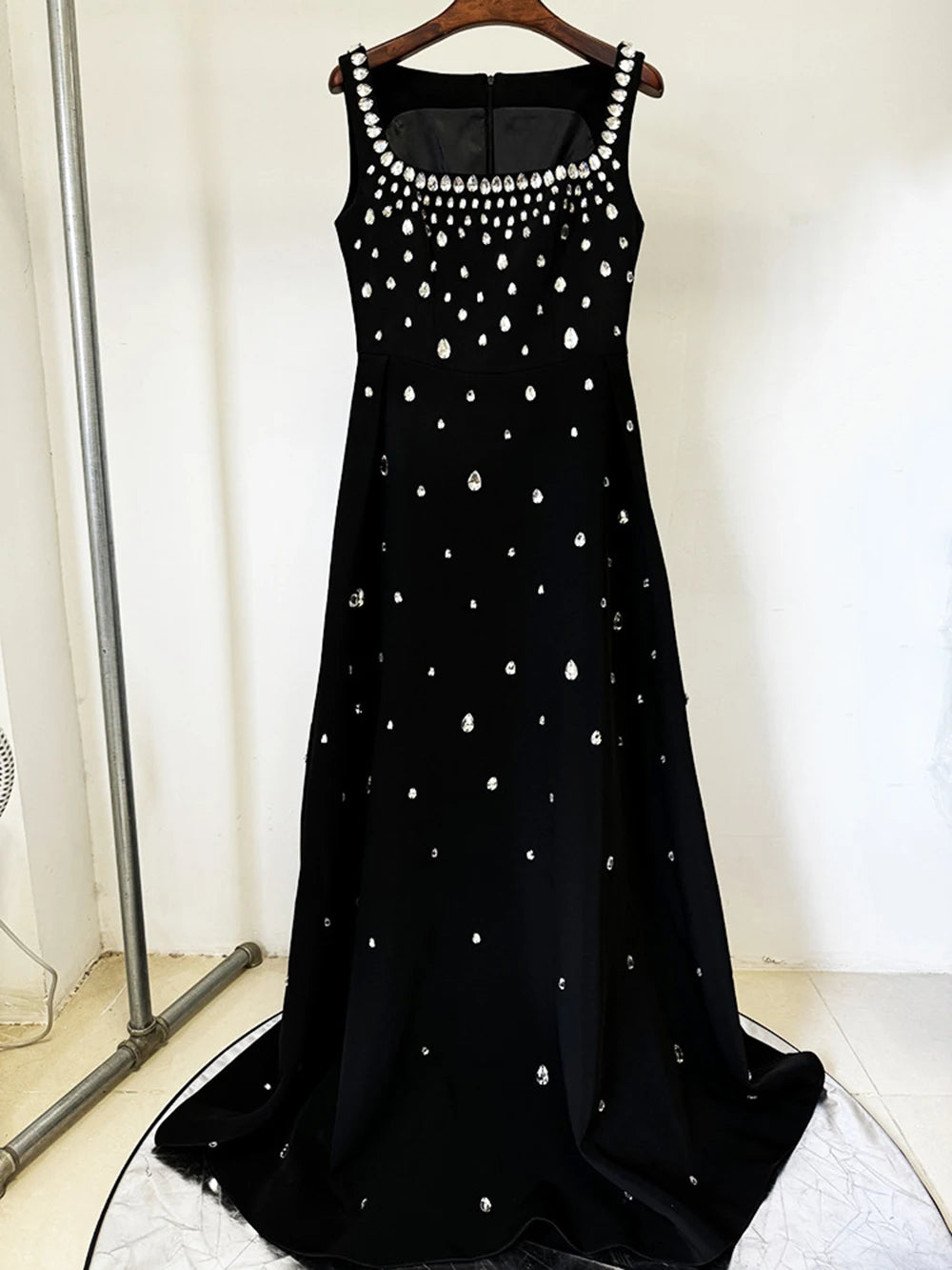 Women Dresses: Modphy Black Diamond Camisole Dress - Salman Store