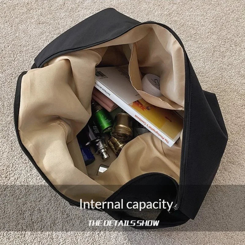 2026 Canvas Tote Bag for Women - Casual Solid Color Shoulder Messenger Bag - JStorehub 