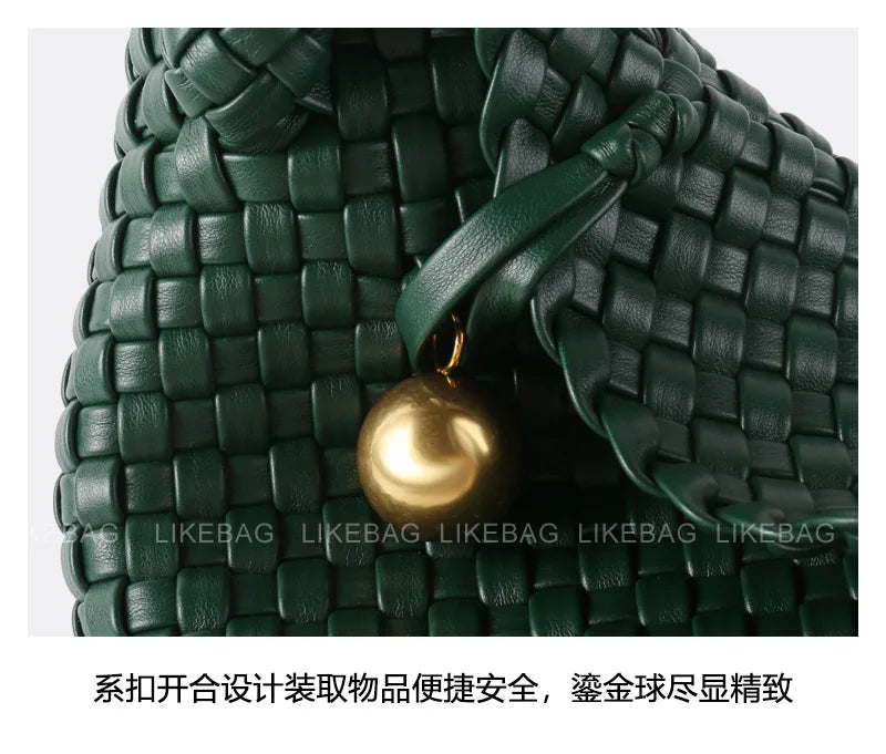 Woven Bag Women PU Leather Single Shoulder Bag - SalmanStore 
