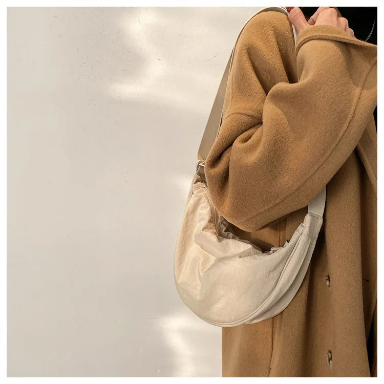 Casual Nylon Hobo Crossbody Bag for Women - Large Capacity Designer Shoulder - JStorehub 