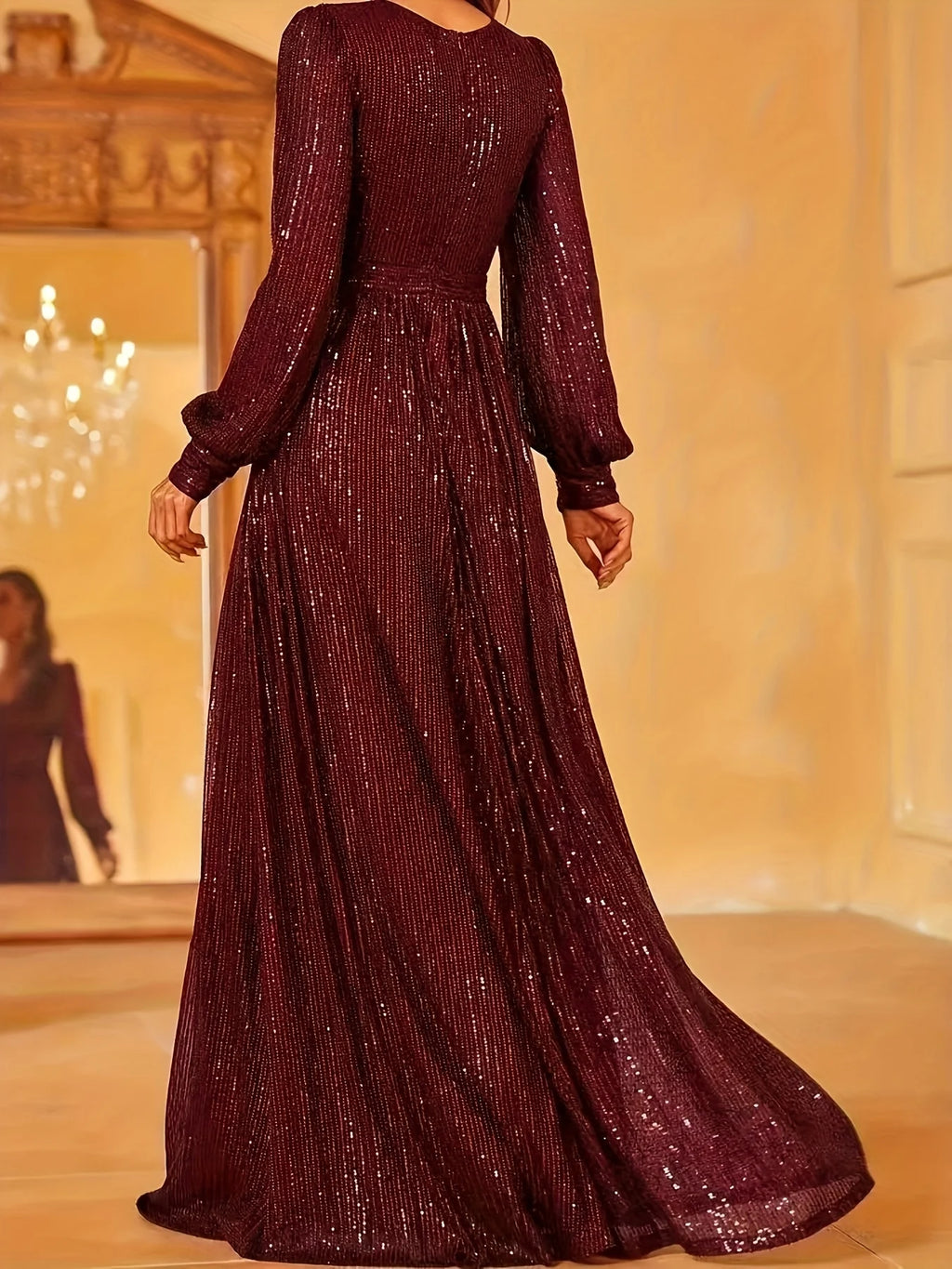 Women Dresses: Elegant Long-Sleeve Gown for Events | Salman Store