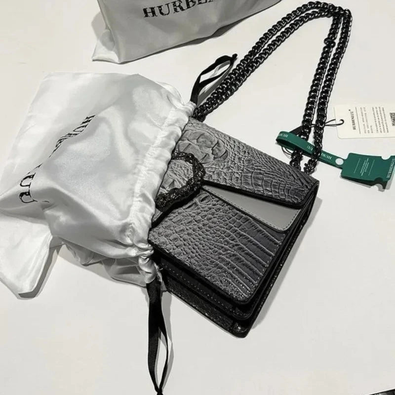 Crocodile Pattern Underarm Bag Dionysus Handbag Texture Niche - SalmanStore 