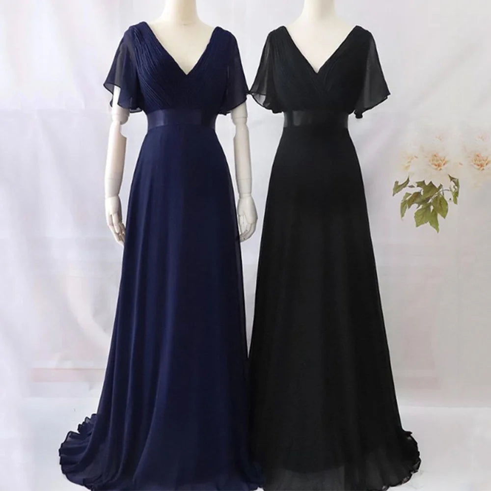 Sexy Pink Chiffon Tulle Maxi Summer Dress - Casual Vintage Long Party Gown