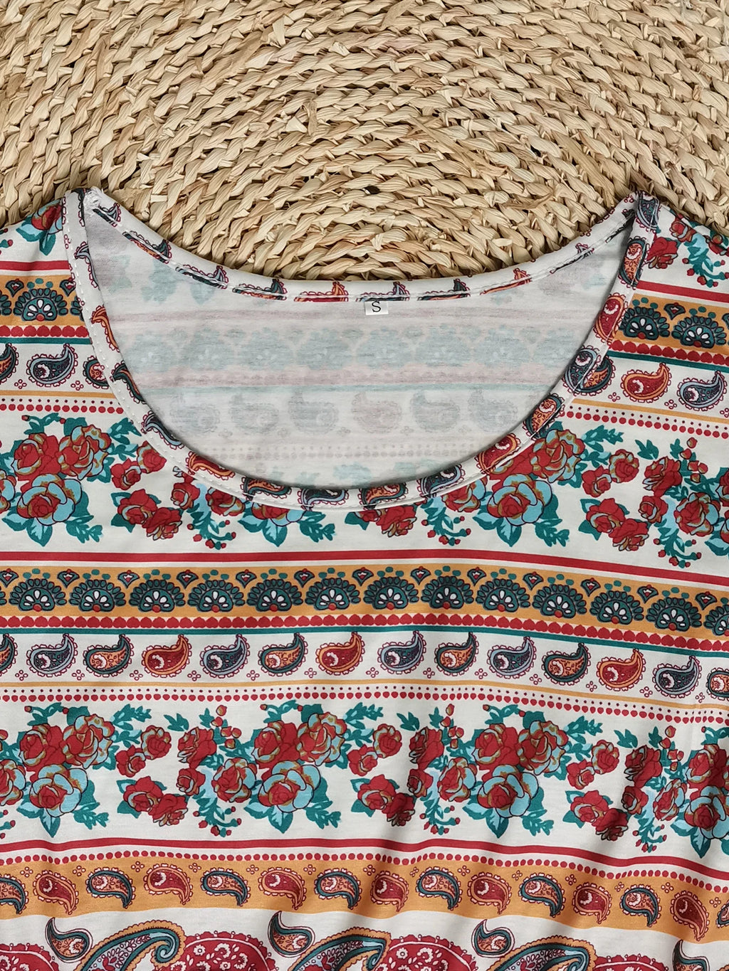 Women Dresses: Elegant Bohemian Print Dress - Salman Store